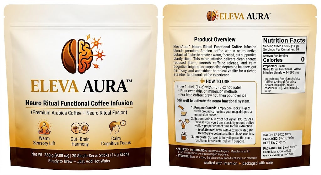 ElevaAura™ Functional Neuro Ritual Coffee Infusion Pre Order